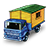 Truck With Site Office Icon 48x48 png